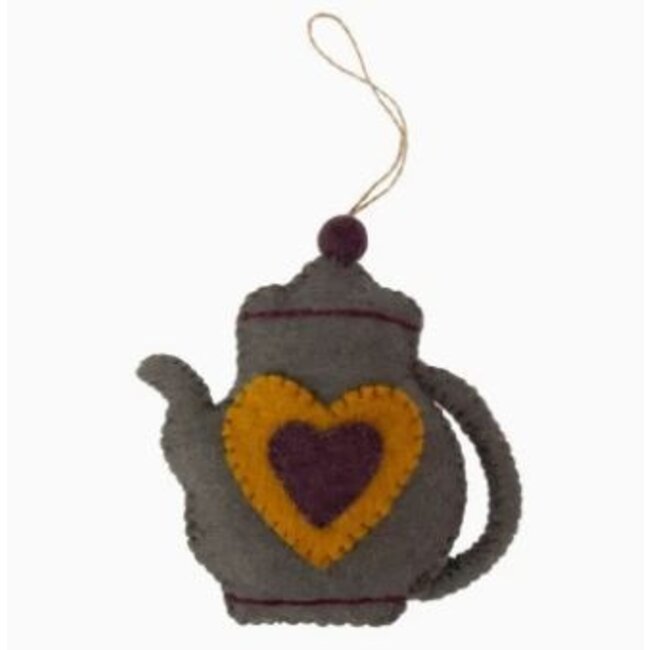 Coffee Pot Felt Ornament