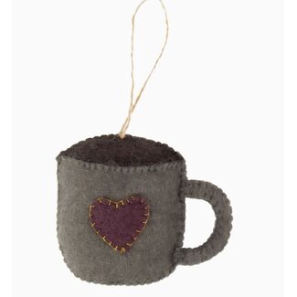 Nepal Coffee Mug Felt Ornament