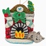 Night Before Christmas Cat Felt Ornament