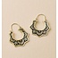 India Nisha Lotus Hoop Earrings