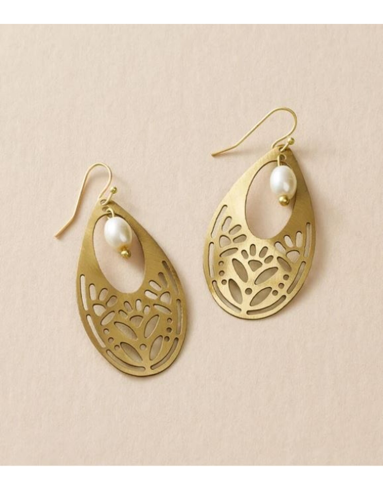 India Adhya Teardrop Pearl Earrings, India