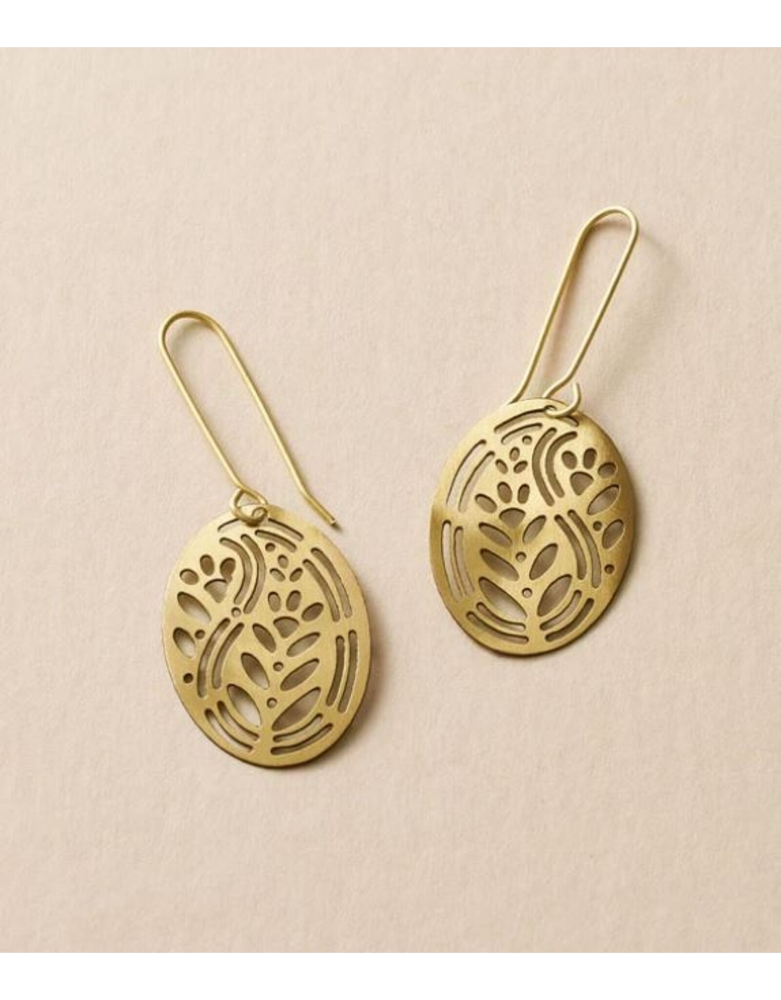 India Adhya Oval Drop Earrings, India