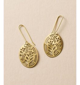 India Adhya Oval Drop Earrings, India