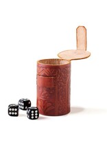 India Leather Dice Cup w/ 6 Dice, India