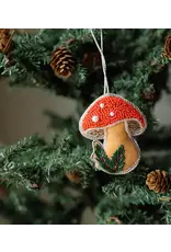 India Larissa Plush Mushroom Ornament, India