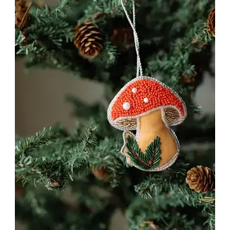 India Larissa Plush Mushroom Ornament India Larissa Plush Mushroom Ornament