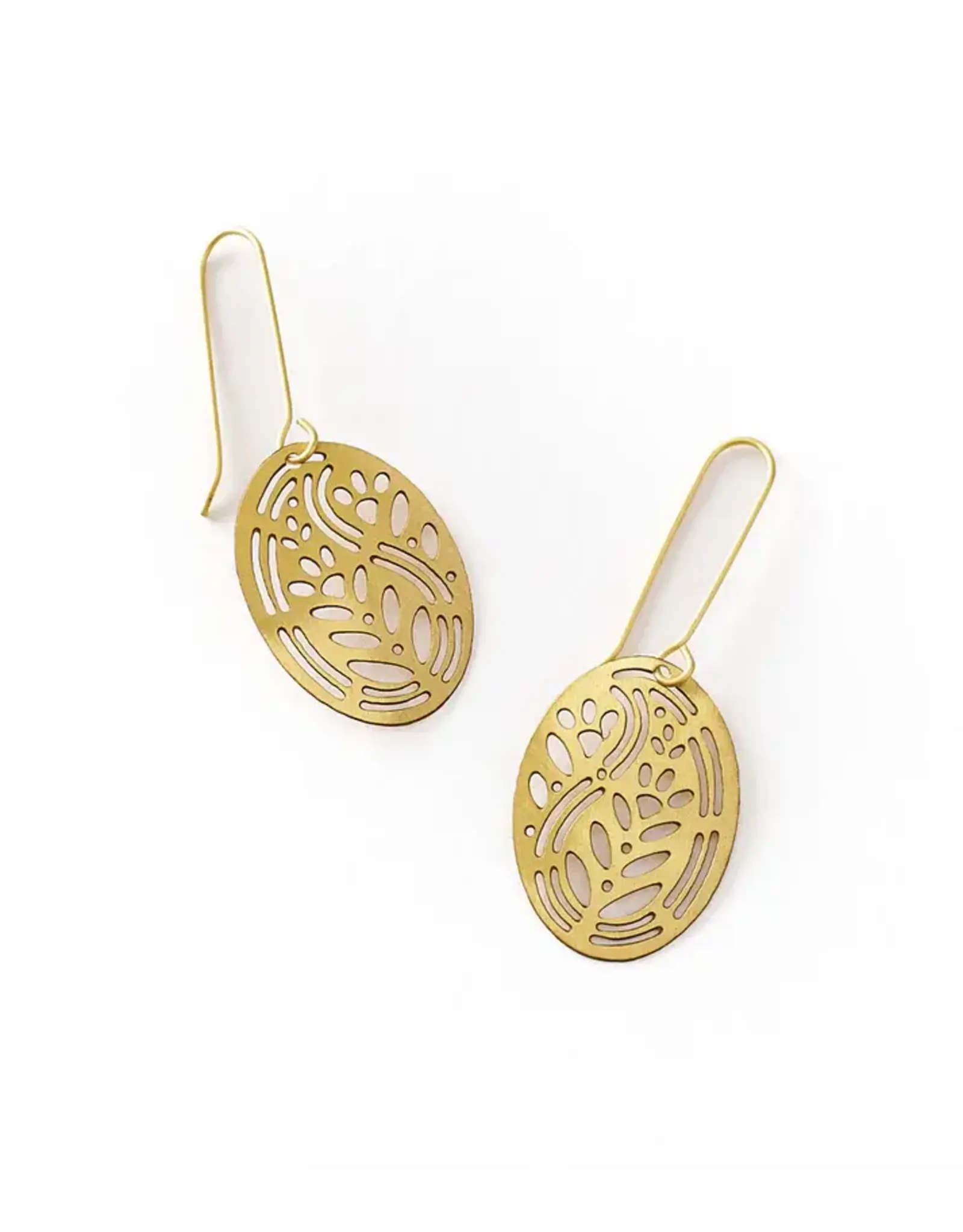 India Adhya Oval Drop Earrings, India