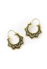India Nisha Lotus Hoop Earrings