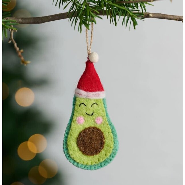 Felt Avocado Ornament