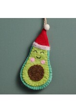 India Felt Avocado Ornament, India