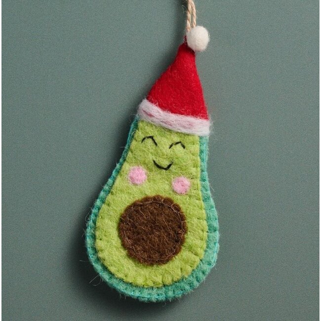 Felt Avocado Ornament