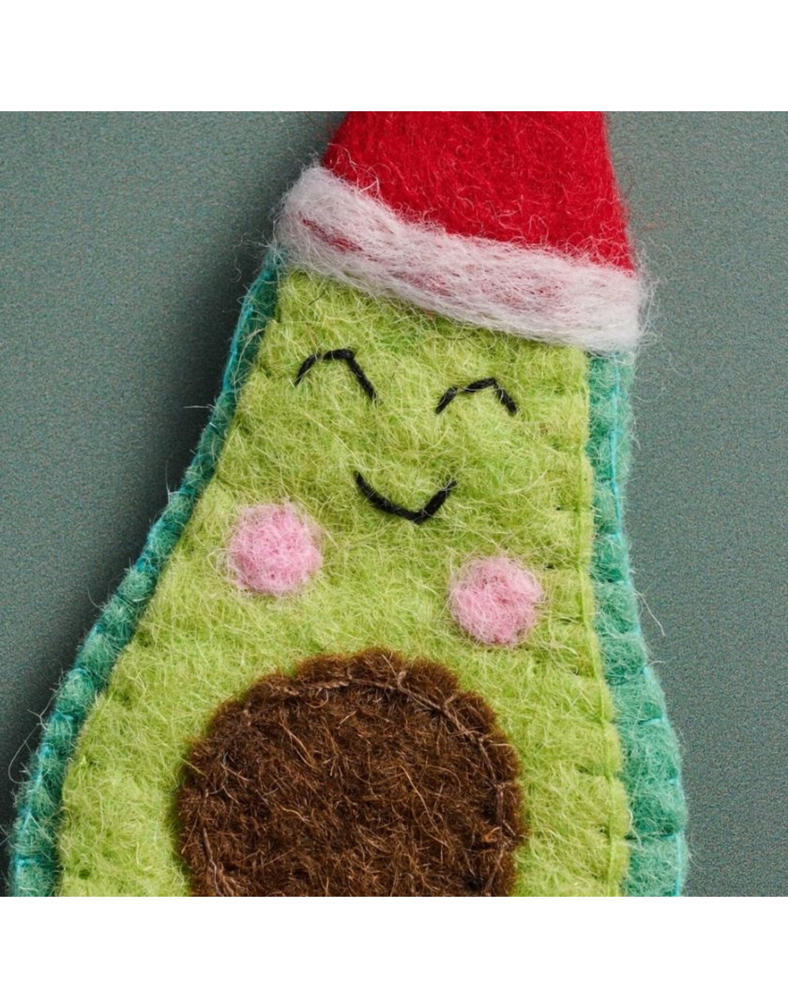 India Felt Avocado Ornament, India