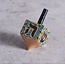 India Painted Wood Dreidel