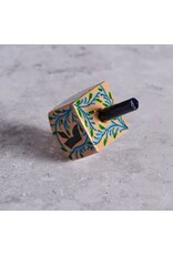 India Painted Wood Dreidel, India