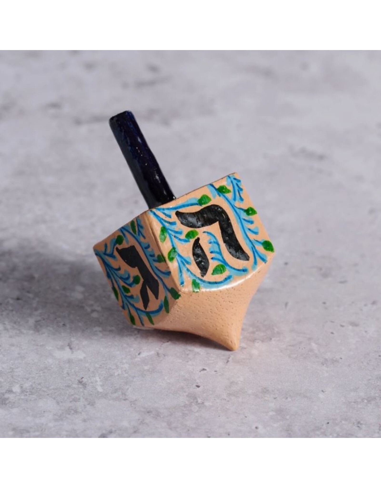 India Painted Wood Dreidel, India