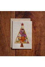 Philippines Pressed Flower Christmas Tree Card, Philippines