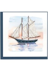 Vietnam Quilled Schooner at Sunset Card, Vietnam