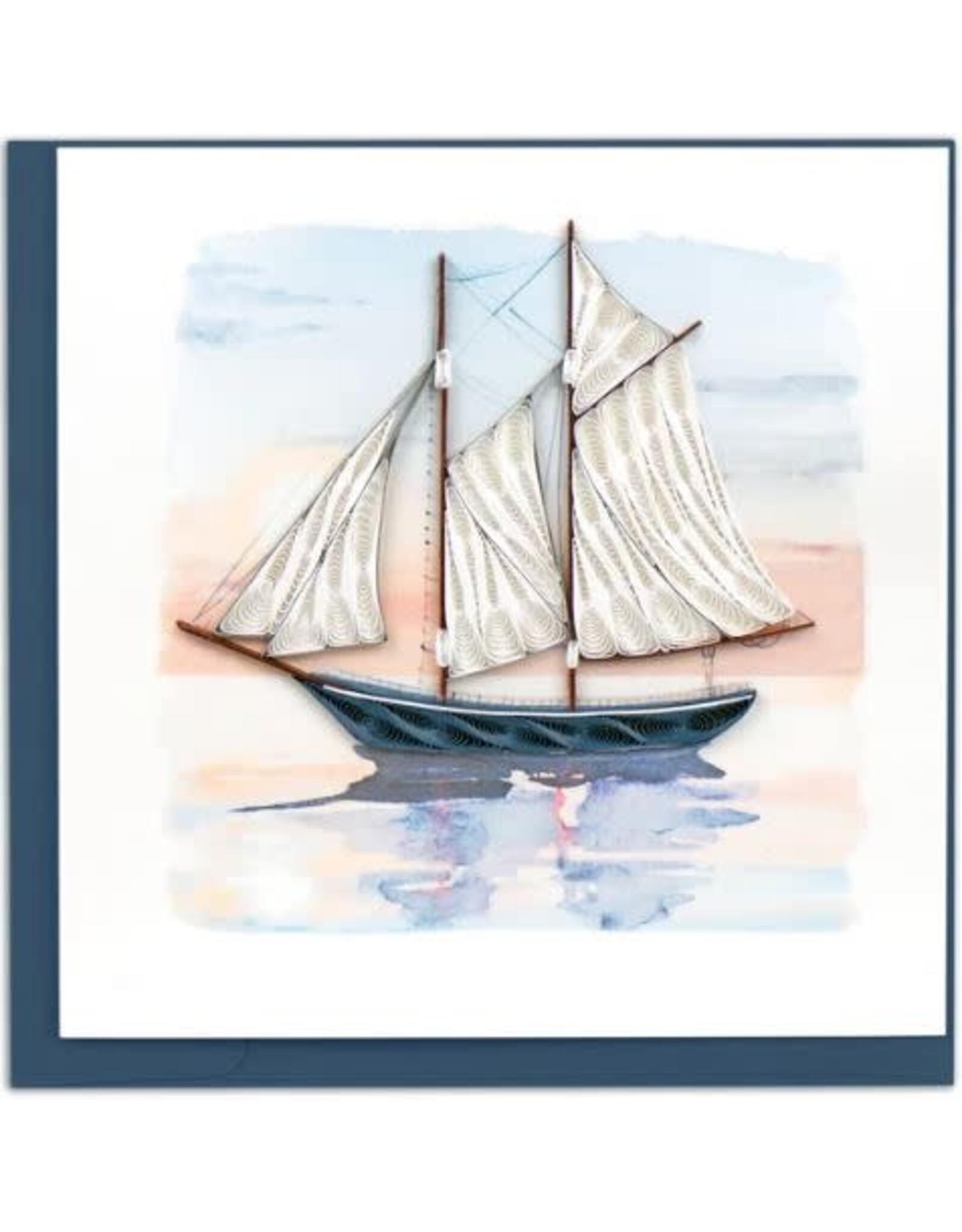 Vietnam Quilled Schooner at Sunset Card, Vietnam