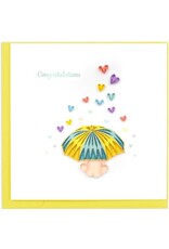 Vietnam Quilled Baby Shower Hearts Card, Vietnam