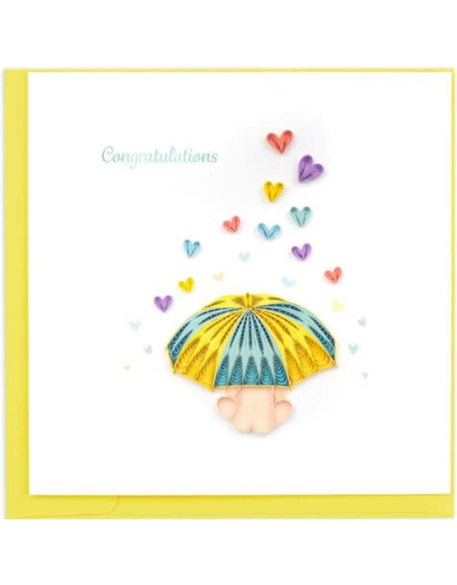 Vietnam Quilled Baby Shower Hearts Card, Vietnam