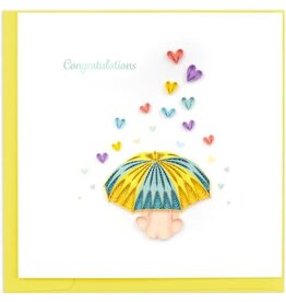 Vietnam Quilled Baby Shower Hearts Card, Vietnam