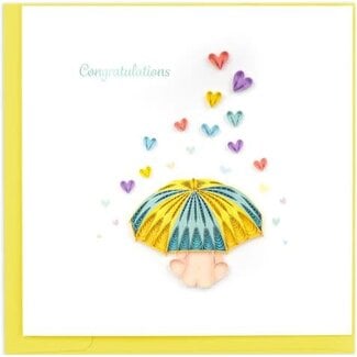 Vietnam Quilled Card -  Baby Shower Hearts
