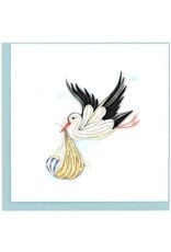 Vietnam Quilled Special Delivery Stork Card, Vietnam