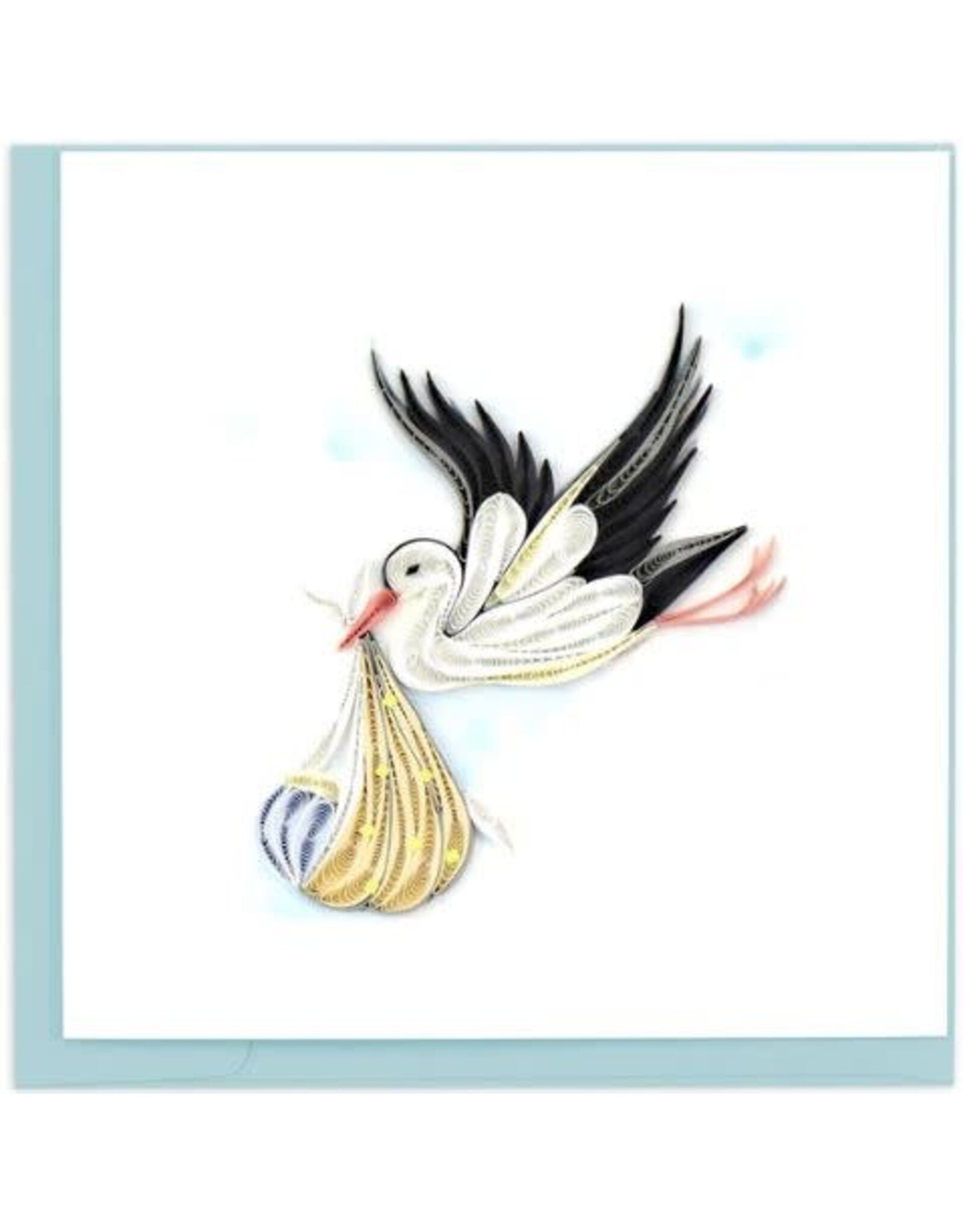 Vietnam Quilled Special Delivery Stork Card, Vietnam