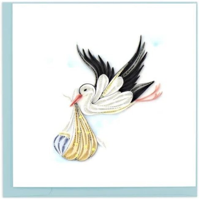 Quilled Card -  Special Delivery Stork
