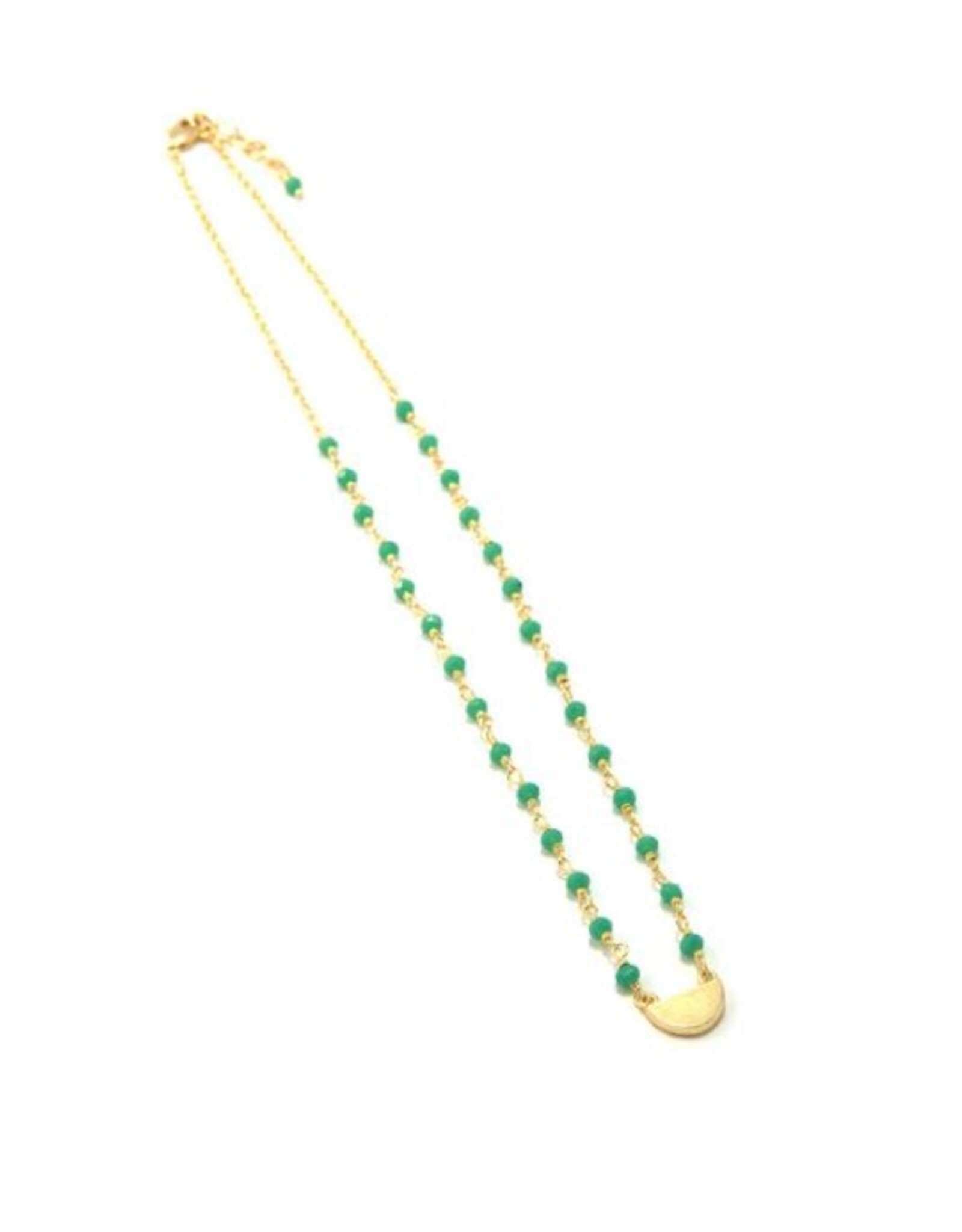 India Gladiolus Crystal Necklace, India
