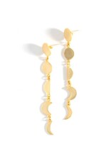 India Dusk Til Dawn Moon Dangle Earrings, India