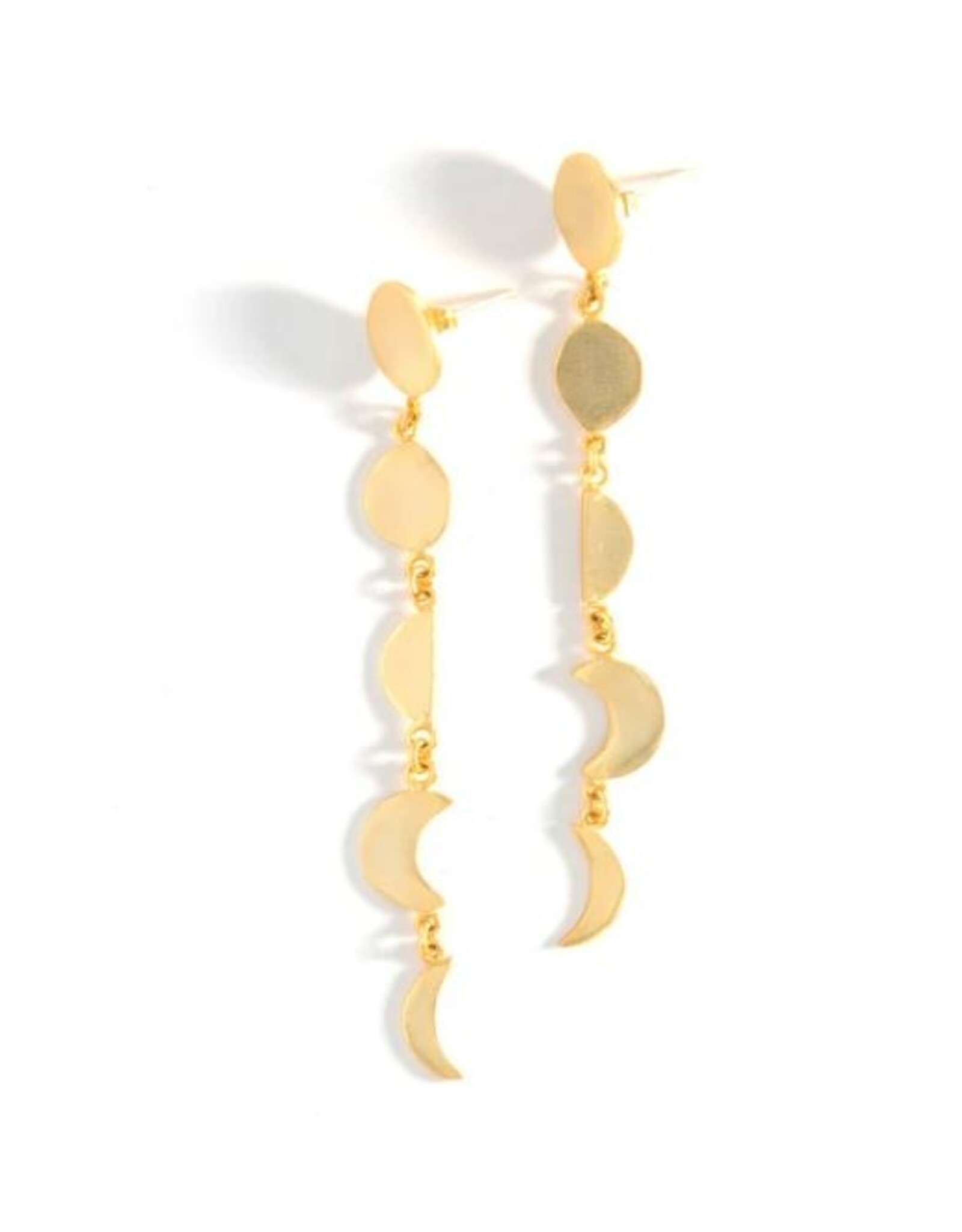 India Dusk Til Dawn Moon Dangle Earrings, India
