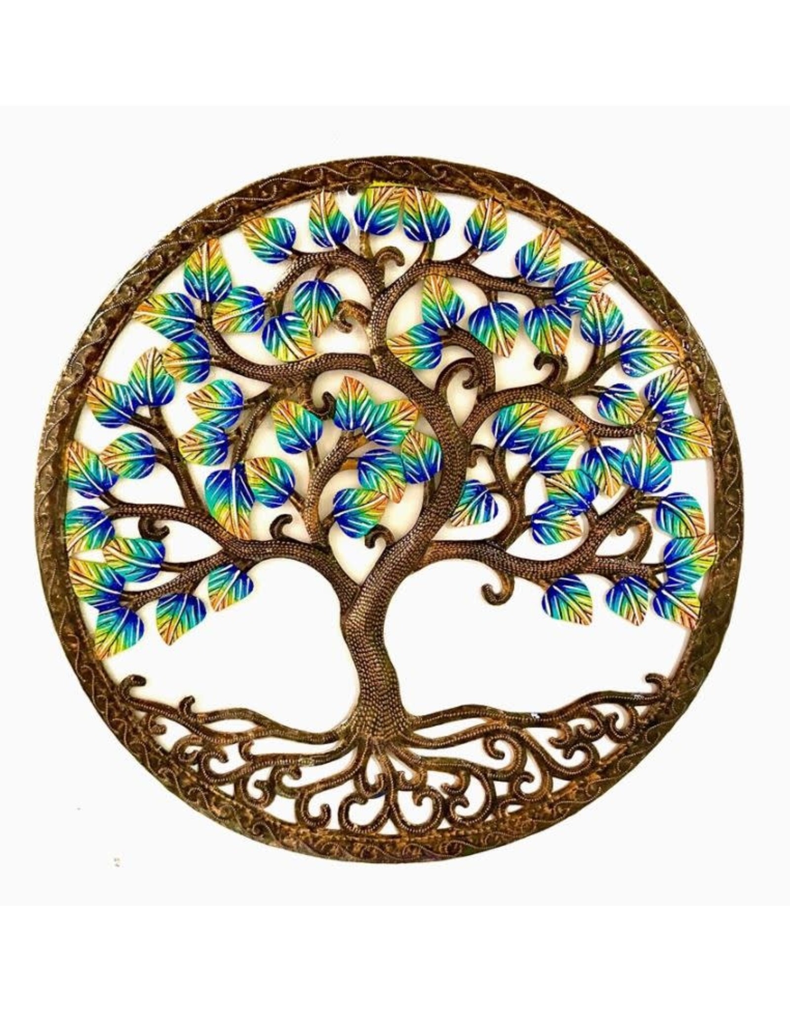 Haiti Royal Bronze Tree of Life Cut Metal, Haiti