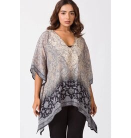 India Karishma Cupro Top - Silver & Black, India