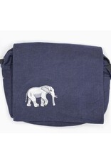 Nepal Navy Blue Elephant Messenger Bag, Nepal