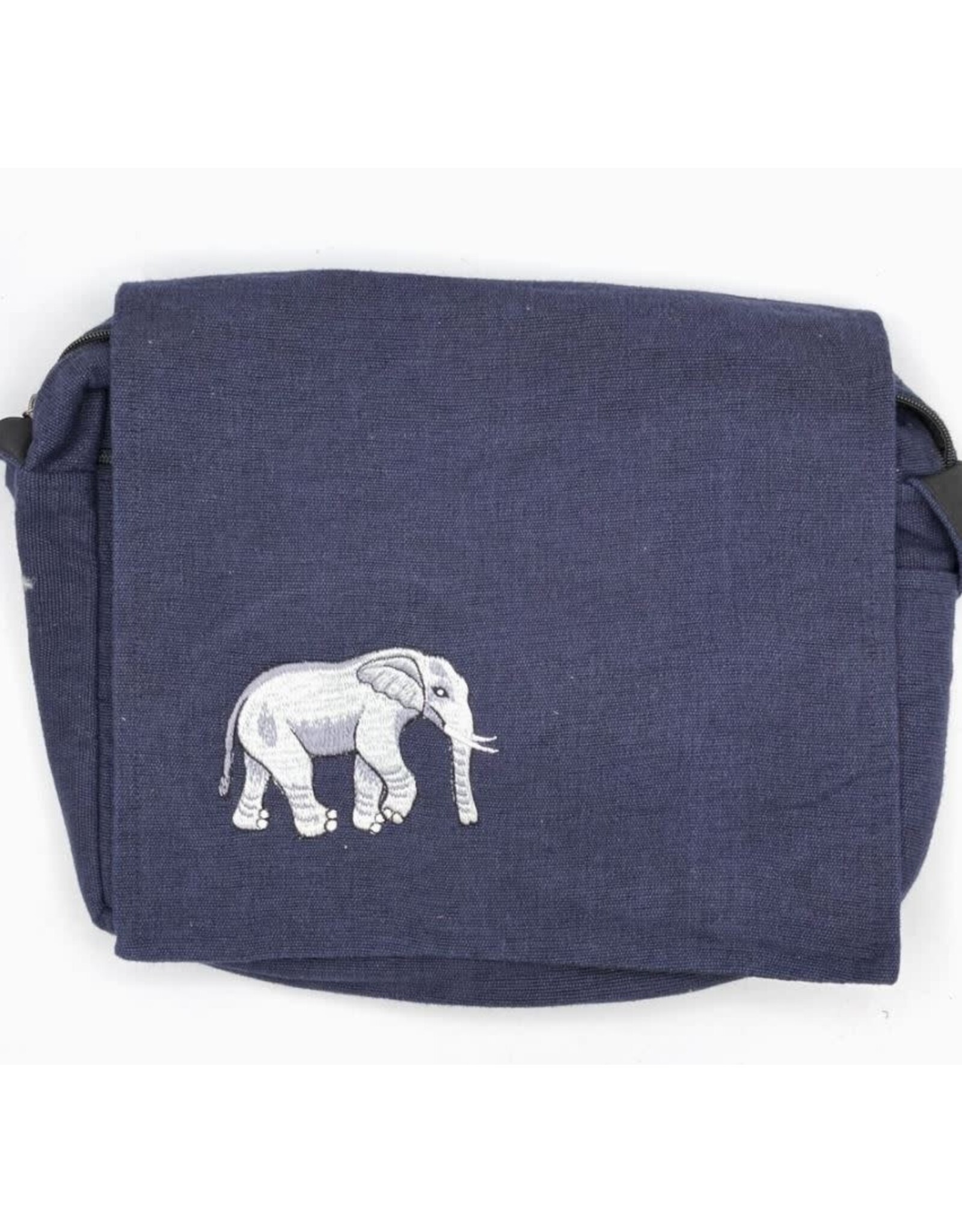 Nepal Navy Blue Elephant Messenger Bag, Nepal