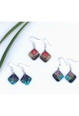 Ecuador Small Glass Earrings - Diamond, Ecuador