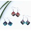 Ecuador Fused Glass Earrings - Small Diamond