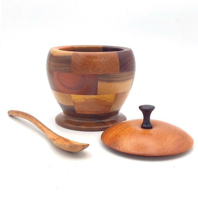 Tropical Hardwood Sugar Bowl