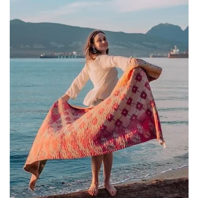 Upcycled Sari Throw (78x39)