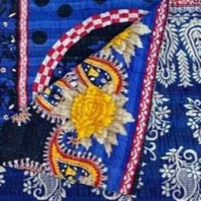 Upcycled Sari Throw (39x78)