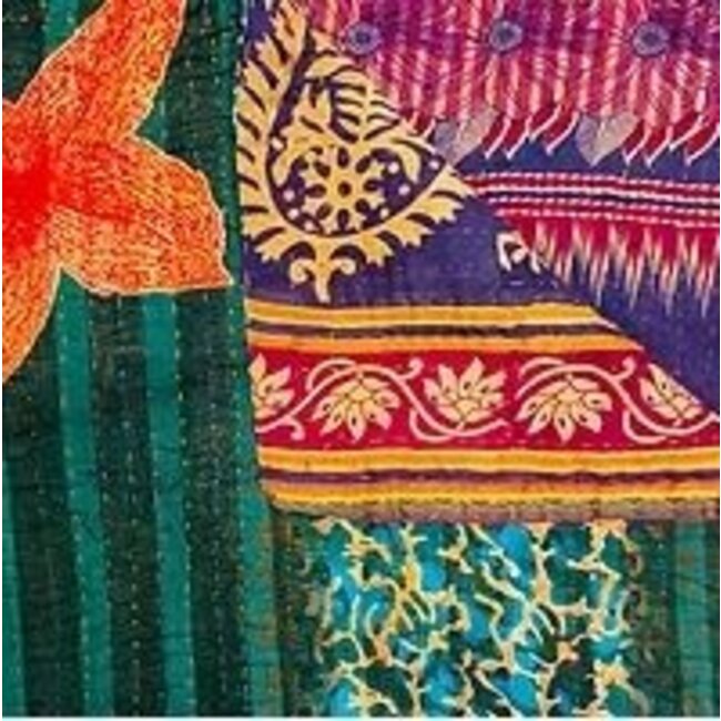 Upcycled Sari Throw (39x78)