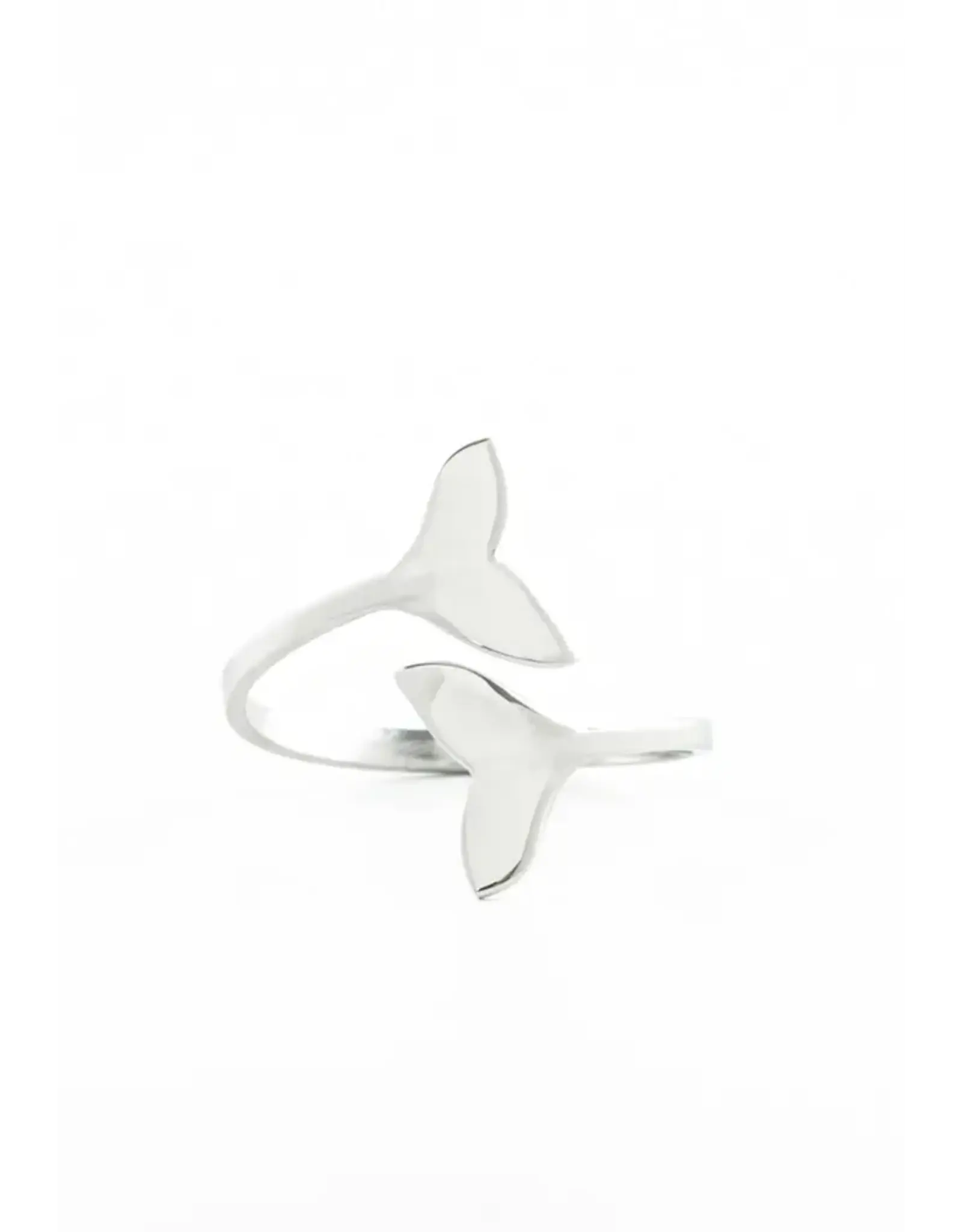 China Whale Tale Wrap Ring in Silver, China