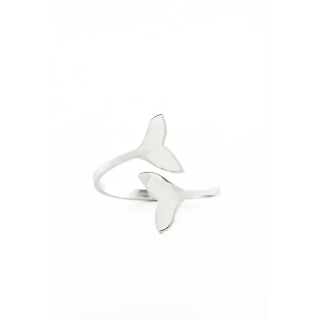 Whale Tale Wrap Ring in Silver