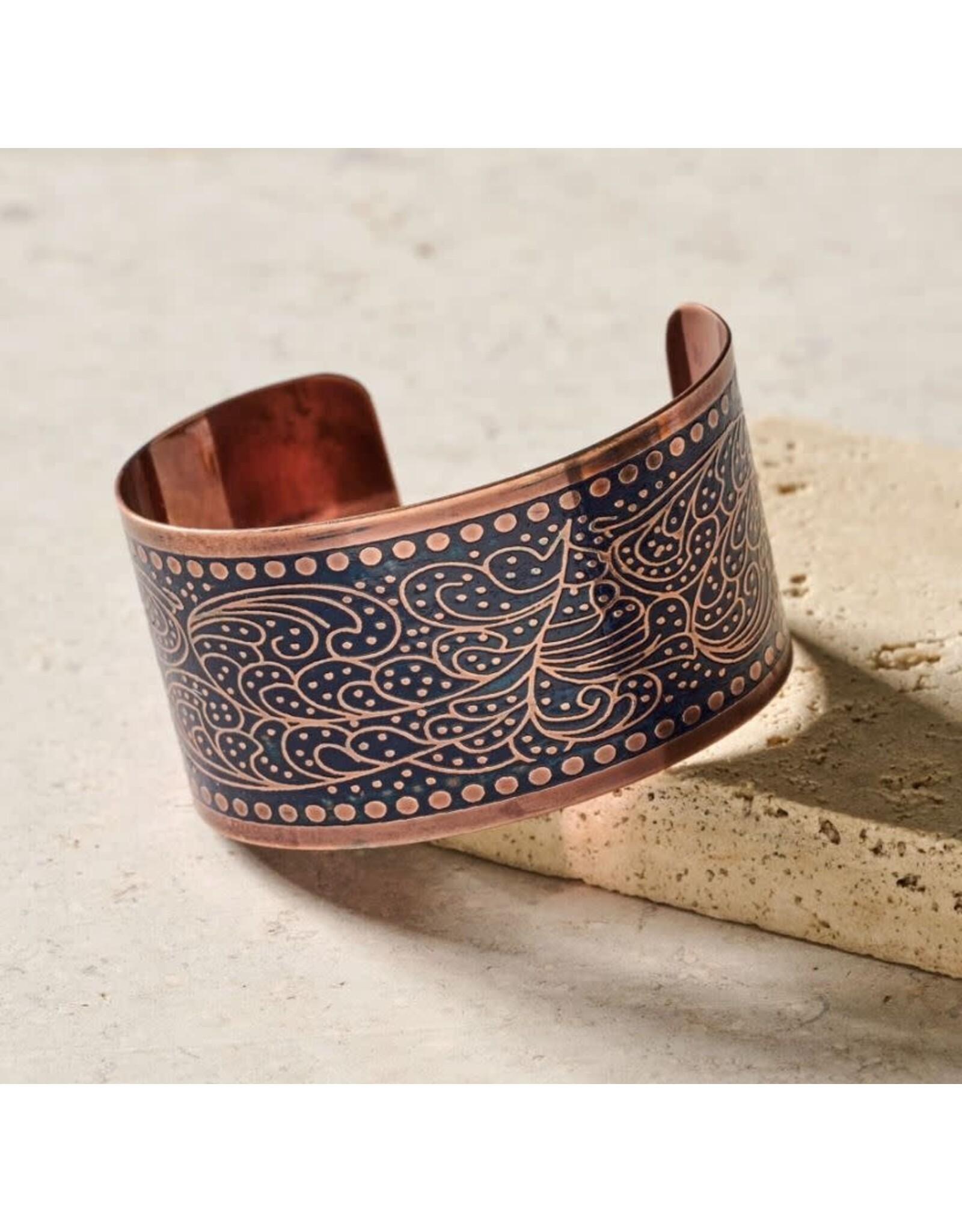 India Blue Paisley Cuff, India