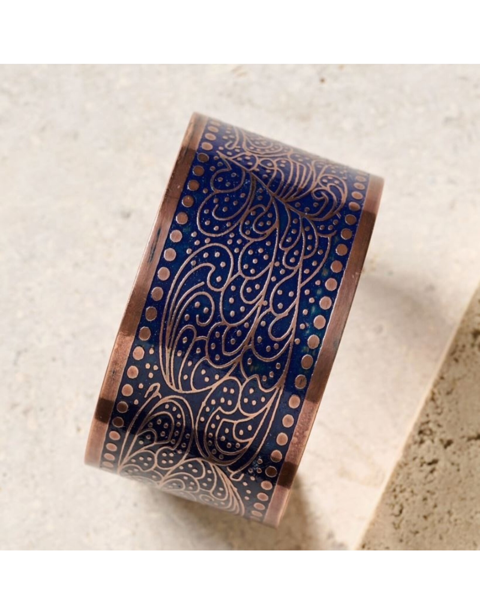 India Blue Paisley Cuff, India