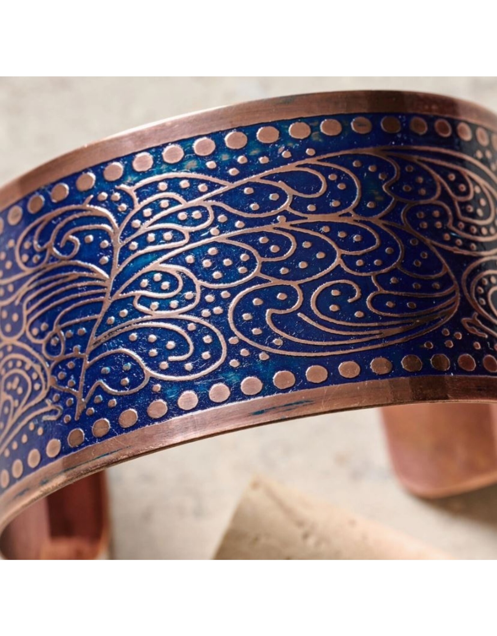 India Blue Paisley Cuff, India