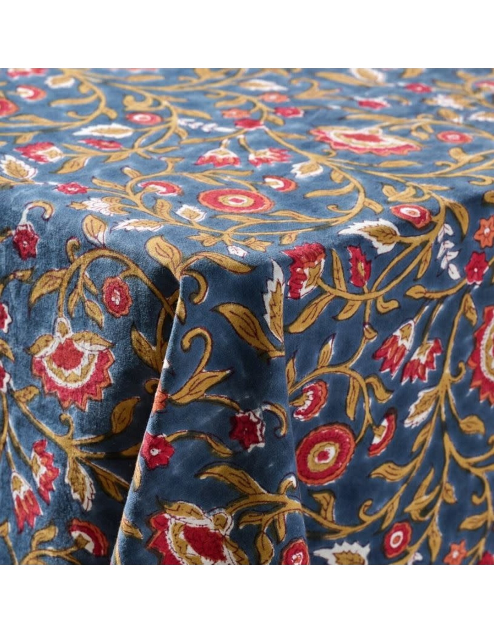 India Floral Blooms Tablecloth - Blue (60x90), India