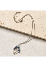 India Lapis Tree Pendant Necklace, India
