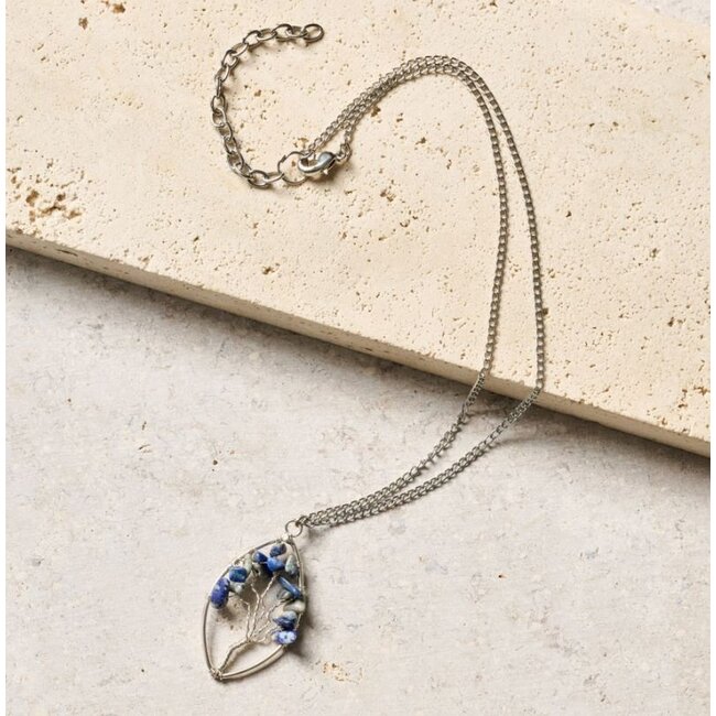 Lapis Tree Pendant Necklace